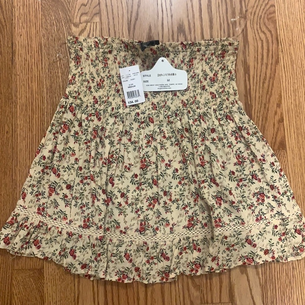 Dry Goods Ivory Floral Skirt